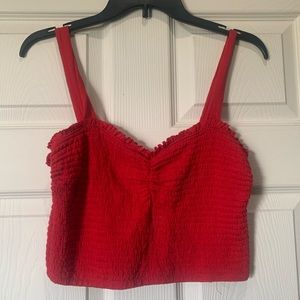 Red bustier top